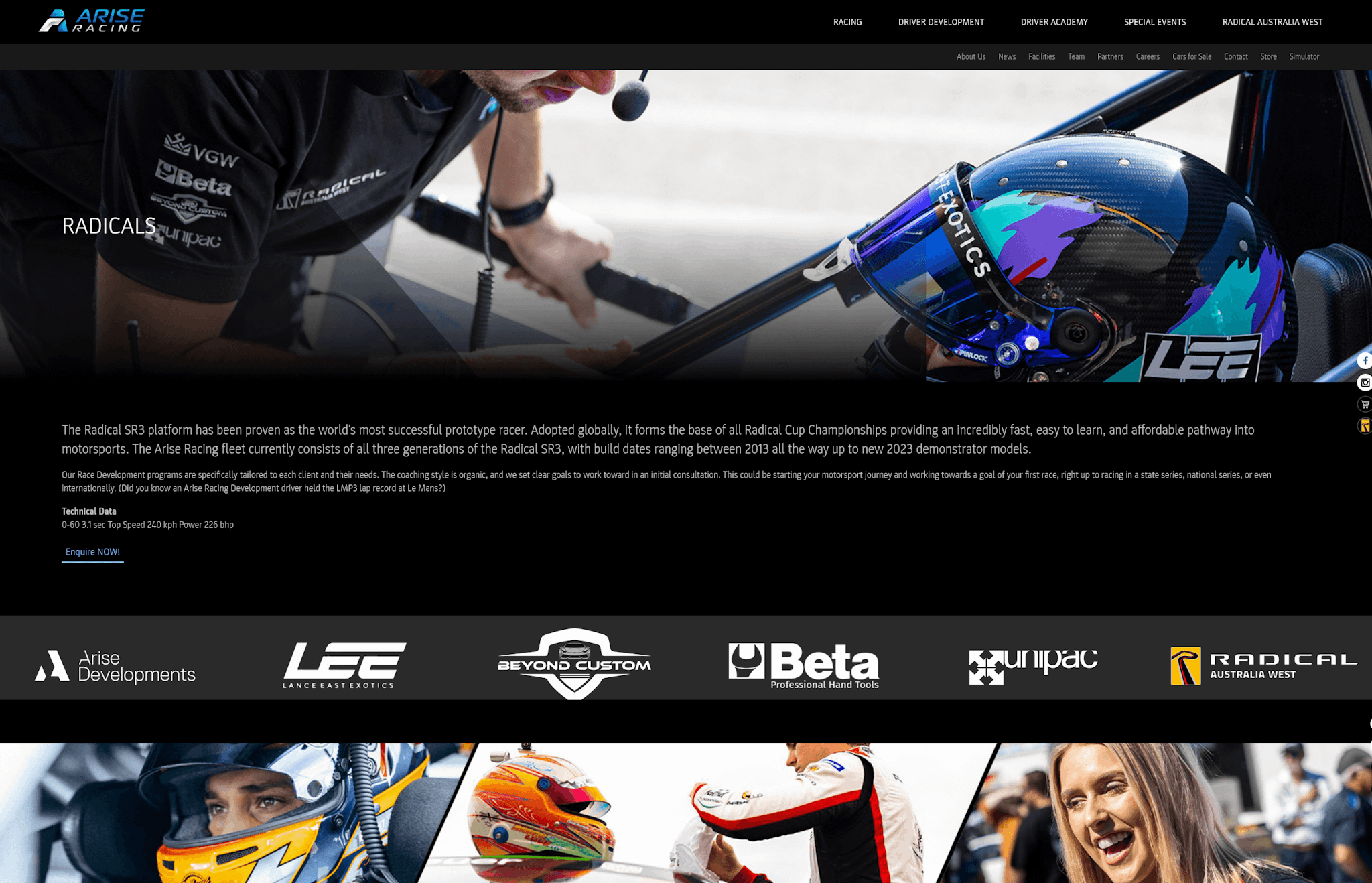 Arise Racing Website